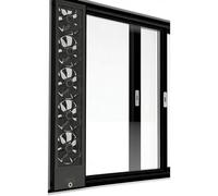 Ventilateur D'extraction Fenêtre Vertical,adapté Aux Fenêtres Coulissantes,ventilateur D'extraction Type Fenêtre,aucun Perçage Requis,rétractable 2 Pouces,convient Aux Salon black 31.5-33.5in/80-85cm