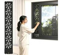 Ventilateur D'extraction Fenêtre Vertical,adapté Aux Fenêtres Coulissantes,ventilateur D'extraction Type Fenêtre,aucun Perçage Requis,rétractable 2 Pouces,convient Aux Sa black 45.3-47.2in/ 115-120cm