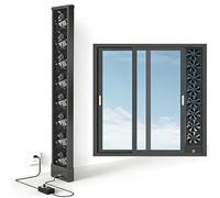 Ventilateur D'extraction Fenêtre Vertical,adapté Aux Fenêtres Coulissantes,ventilateur D'extraction Type Fenêtre,aucun Perçage Requis,rétractable 2 Pouces,convient Aux Sa black 47.2-49.2in/ 120-125cm