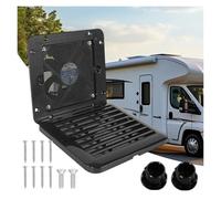 Ventilateur d'extraction for camping-car, montage latéral, 12 V, for réfrigérateur, dissipation de chaleur, Résistant aux intempéries(Zwart)