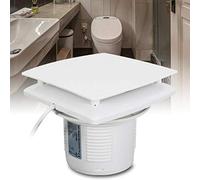 Ventilateur d'extraction Inline carré 100 mm avec clapet anti-retour Blanc Débit d'air 100 m³/h Pour salle de bain, WC, cuisine, serre