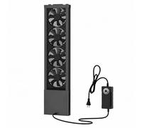 Ventilateur D'extraction Pour Fenêtre Avec Cadre Extensible, Moteur à Double Roulement à Billes à Vitesse Réglable,Installation Sans Outil, Avec Grille De Ventilation Pour La Maison black 59*69cm