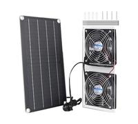 Ventilateur d'extraction professionnel à énergie solaire 10 W pour la maison - Avec panneau - Extracteurs d'air faciles à utiliser - Plaque de ventilation pour abri de jardin