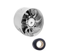 Ventilateur d'extraction, Round Duct Fan 4" 6" Booster Exhaust Ventilator Ventilation Vent Air for Window Wall Bathroom Toilet Kitchen Pour salle de bain/garage/maison(C,6inch (150mm))