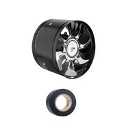 Ventilateur d'extraction, Round Duct Fan 4" 6" Booster Exhaust Ventilator Ventilation Vent Air for Window Wall Bathroom Toilet Kitchen pour salle de bain, cuisine(D,6inch (150mm))