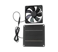Ventilateur d'extraction solaire - Panneau solaire étanche 20 W pour toit, abri de jardin, grenier, ventilation extérieure avec soufflerie pour chenil, grange, garage, maison pour animaux, serre, belv
