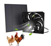 Ventilateur d'Extraction Solaire Ventilateur Solaire Étanche pour Chenil | Kit D'D'Air Polyvalent Système De Refroidissement Pour Randonnée Camping Pique-Nique