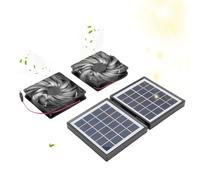 Ventilateur d'Extraction Solaire,Ventilation Entrée/Sortie Solaire Efficace - Ventilateur Étanche Haute Vitesse 10W pour Fenêtre Jardin Serres Poulaillers Maisonnettes Animaux