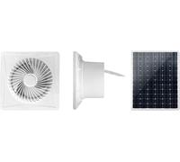 Ventilateur D'extraction, Ventilateur D'extraction Solaire 12 V CC pour Cuisine Et Salle De Bain à Domicile, Conception sans Moustiques, 8 inch