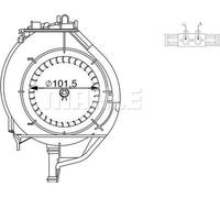 Ventilateur d'habitacle Poulie à courroie trapézoïdale 110mm MAHLE pour AUDI A6 Allroad C6
