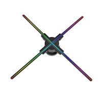 Ventilateur d'hologramme 3D, 60cm Œil Nu 3D Machine de publicité holographique WiFi Ventilateur de Ventilateur LED Screen Suspension Imagerie pour Les enseignes de Magasin d'affaires, Bar