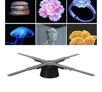 Ventilateur D'hologramme 3D, écran de Projecteur Holographique de 17,7 Pouces 8 Go, 510X1400P 4 Lames 510 LED Ventilateur D'hologramme Affichage de Machine Publicitaire Stéréo