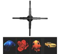 Ventilateur D'hologramme 3D, Machine de publicité Holographique 3D, Petites Lumières, Résolution 510 X 1400p, 4 Lames LED, Projecteur D'affichage de Ventilateur D'hologramme 3D