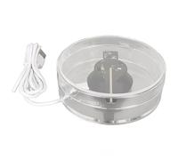 Ventilateur D'hologramme 3D Portable, Projecteur Holographique animé, Ventilateur D'hologramme, Projecteur WiFi avec Couvercle de Protection Transparent, Carte Mémoire pour Magasin