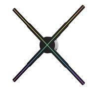 Ventilateur d'hologramme 3D, Projecteur Holographique 3D De 56 Cm Avec Ventilateur, Affichage Wifi, Logo Publicitaire, Lumière LED, Lampe Holographique, Projecteurs 3D(PD42-42cm)