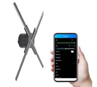 Ventilateur D'hologramme 3D, Projecteur Holographique LED de 45 Cm, avec Résolution 1600 X 512, 512 LED, Prise en du Contrôle par Application, Carte TF de 8 Go, pour