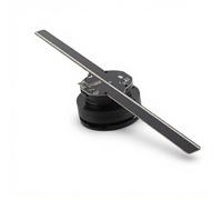 Ventilateur D'hologramme 3D, Projecteur WiFi à Projection Holographique avec 224 Perles Lumineuses LED 42 Cm Lecteur de Publicité 3D, pour les Panneaux Publicitaires de Barre de Fête de Magasin(EU)