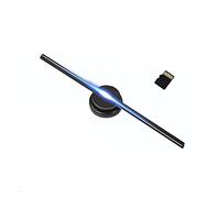Ventilateur d'hologramme 3D, T40 Ventilateur 3D Projecteur Hologram Hologram WiFi Montée murale Remote Publicité Display LED Panneau Lampe Holographique Lecteur Prise en charge des images Vidéo pour l