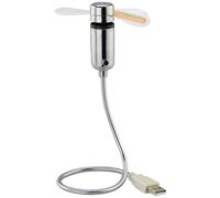 Ventilateur D'ordinateur USB Flexible, Mini Modèle Pliable pour Bureau | Col de Cygne Ajustable, Alimentation Plug-and-play, Éclairage LED Rouge, Métal et PVC, Adapté aux PC et Consoles