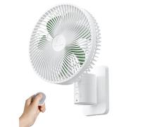 Ventilateur d'oscillation mural silencieux de 21,6 cm avec télécommande et minuteur, 4 vitesses réglables pour petites salles de bains, refroidissement d'intérieur pour camping-car, inclinaison