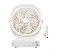 Ventilateur électrique 3 en 1 avec chargement USB, conçu pour le support de voiture et l'utilisation de bureau, ventilateur oscillant avec vitesse réglable et veilleuse LED intégrée