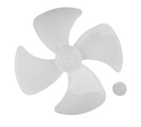 Ventilateur électrique à 4 lames de rechange de 35,6 cm de diamètre pour ventilateurs de sol et de table, plastique PP haute durabilité pour un fonctionnement fiable du ventilateur (40,6 cm, blanc)