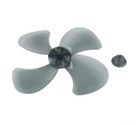 Ventilateur électrique à 4 lames de rechange de 35,6 cm de diamètre pour ventilateurs de sol et de table, plastique PP haute durabilité pour un fonctionnement fiable du ventilateur (35,6 cm, noir)