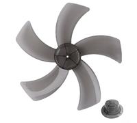 Ventilateur électrique à cinq pales de rechange, pales en plastique de 30,5 cm avec cache-écrou pour ventilateur sur pied, ventilateur de bureau à domicile (noir)
