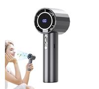 Ventilateur Électrique À Main, Ventilateur Personnel Turbo Portable Rechargeable USB Pour Camping, Rafraîchisseur D Air Avec Affichage Numérique Fournitures Pour Temps Chaud Pour Voyage Pêche Plage