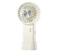 Ventilateur électrique compact avec technologie de détection de glace, alimenté par USB et silencieux pour une expérience de refroidissement optimale (blanc)