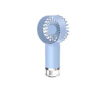 Ventilateur électrique portable avec brume d'eau, mini ventilateur à main USB rechargeable avec 3 vitesses, petit ventilateur à main alimenté par piles pour les vacances, le bureau, l'extérieur