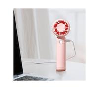 Ventilateur Électrique Portable avec Réfrigération, Rechargeable par USB, Rafraîchissant L'Air (Rose)