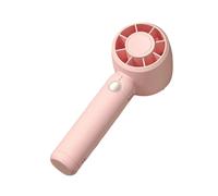Ventilateur Électrique Portable avec Réfrigération, Rechargeable par USB, Rafraîchissant L'Air (Rose)