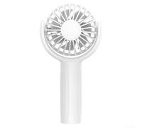 Ventilateur électrique portable rechargeable offrant trois vitesses différentes et contrôle du flux d'air flexible (blanc)