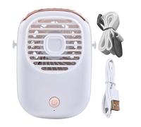 Ventilateur électrique portable - Refroidisseur de cou portable avec lacet, ventilateur d'écrivain USB rechargeable pour extérieur, maison, voyage, plage, chantier naval pour femmes hommes