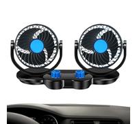 Ventilateur électrique pour voiture | Ventilateur USB à double tête | Dispositif de refroidissement automatique avec 3 vitesses de vent, souffleur domestique silencieux pour camping-car, camion