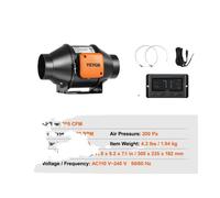 Ventilateur en ligne, régulateur de température et d'humidité, moteur EC