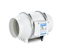 Ventilateur en ligne, Ventilateurs D'échappement Accueil Silencieux Tuyau En Ligne Ventilateur For Salle De Bains Extracteur Ventilation Cuisine Toilette Mur Air Nettoyant Ventilateur,Silencieux(5 in