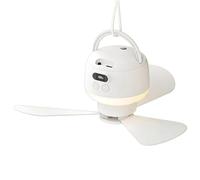 Ventilateur Extérieur Avec Lumière - 1200mAh Refroidisseur Portable Réglable Rechargeable - Ventilateurs de Camping pour Tentes - Pour Chambre Cuisine Maison Gazebos Terrasses Stores Plages Camping