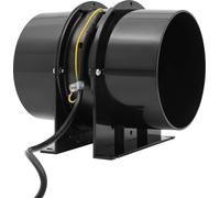Ventilateur extracteur axial, niveau sonore de 45 dB, indice de protection IP44, câble de 1,5 m, noir