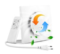 Ventilateur Extracteur d'air 100mm VMC Salle de Bain Vent 2 Dir 3 Vitesses avec Feu d'Indication. Mis à Jour Aérateur Extracteur d'air Hygroréglable Télécommande Facile Installer Salle de Bain Lavoir