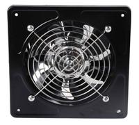 Ventilateur extracteur d'air mural - PZCC - 40W - Diamètre 150mm - Blanc ou Noir - 1100 m³/h - 19x19x13,5 cm