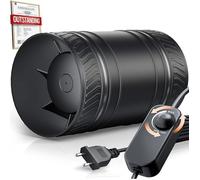 Ventilateur Extracteur d'Air Réglable 100 mm, 8 W 310 m³/h, Silencieux, Protection Surchauffe, Ventilateur de Conduit pour Serre