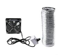 Ventilateur extracteur de fumée avec vitesse réglable USB et conduit de tuyau pour l'absorption de fumée dans les ateliers, la cuisine et la salle de bain (ventilateur + tuyau de 6 m)