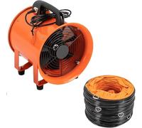 Ventilateur extracteur de poussière - Ventilateur de ventilation axiale de 25,4 cm avec tuyau de conduit de 10 m - Extracteur de fumée industriel en PVC 2800 tr/min pour usage commercial