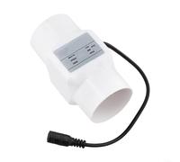 Ventilateur extracteur en ligne avec clapet anti-retour pour salle de bain, bureau, cuisine, salle de culture, tente (blanc 50 mm)