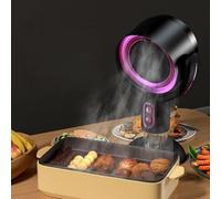 Ventilateur extracteur portable (purificateur de fumée), USB rechargeable, purificateur d'air, filtre amovible lavable, pour BBQ/réchaud à fondue intérieur(Purple)