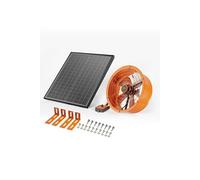 VEVOR Ventilateur d'Extraction Solaire de Grenier, 400x150 mm, Extracteur d'Air de Grenier avec Thermostat Réglable, Maille Extérieure, Capacité Flux d'Air 1300 CFM, pour Pignon, Toit, Garage, Atelier