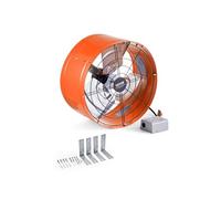 VEVOR Ventilateur d'Extraction de Grenier, 380x200 mm, Extracteur d'Air de Grenier avec Thermostat Réglable, Maille Extérieure, Capacité Flux d'Air 1650 CFM, pour Pignon, Toit, Garage, Atelier, Maison