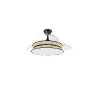 Ventilateur Fabrilamp ventilador decor 72W noir et naturel